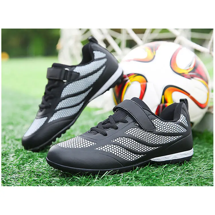 China OEM ODM Service Microfiber Leather Waterproof Outdoor Turf Soccer Shoes For Boys Girls Featured Image